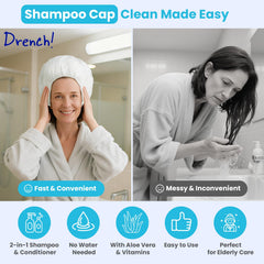 Drench Medical cap warmed in microwave for comforting warm cleansing