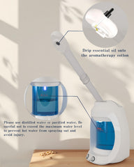 Dress Vous nano ionic steamer shows fine mist for better pore penetration.
