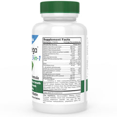Close-up of HairOmega pills highlighting high-strength biotin