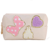 Dripykiaa Preppy Patch bag front view with cute bow for Disney World trips