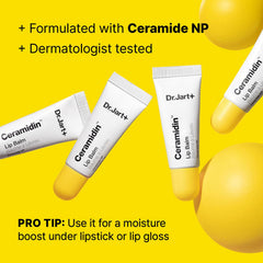 Aplicación suave del bálsamo labial Dr.Jart+ Ceramidin Jelly y confort inmediato.