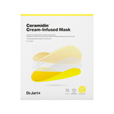Mascarilla Dr.Jart+ Ceramidin en hoja para hidratación profunda.