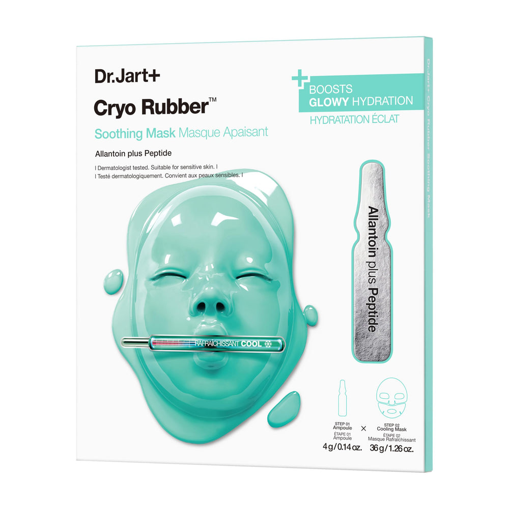 Dr.Jart+ Cryo Rubber Mask en aplicación suave para calmar la piel.