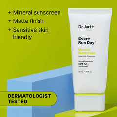 Dr.Jart+ Every Sun Day sunscreen tube ready for easy application and weightless wear.