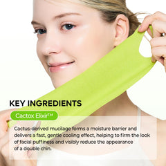 Dr.Melaxin Cactox V-Lifting Mewing Band pores tightening effect on skin texture.