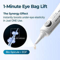 Dr.Melaxin Eyephalt Eyebag Cream creamy texture on finger.