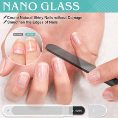 DRMODE crystal nail file double-sided smooths and buffs nails.