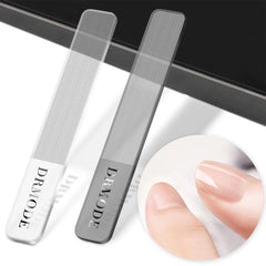 DRMODE glass nail file 2pc set with case for quick natural nail shine