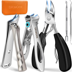 DRMODE large podiatrist toenail clippers for thick nails deliver deep, precise trimming.
