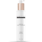 DRMTLGY Acne Cleanser bottle demonstrates an oil-free formula for clearer skin.