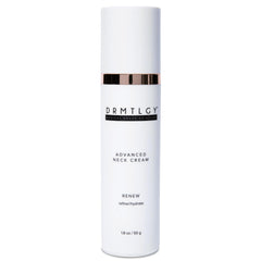 DRMTLGY Advanced Neck Firming Cream bottle shown for neck contouring and hydration