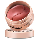 DRMTLGY Brightening Eye Masks on under-eye area for lightweight hydration and de-puffing.