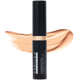 DRMTLGY Luminous Eye Corrector peach-tone application for under-eye color correction.