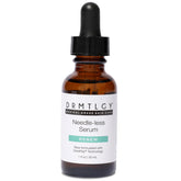 DRMTLGY Needle-less Serum bottle close-up highlighting premium anti-aging formula