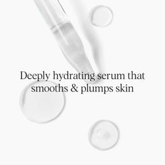 DRMTLGY Needle-less Serum texture swatch demonstrates light, fast-absorbing hydration
