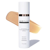 DRMTLGY Universal Tinted Moisturizer SPF 46 bottle shows dewy finish for daily wear