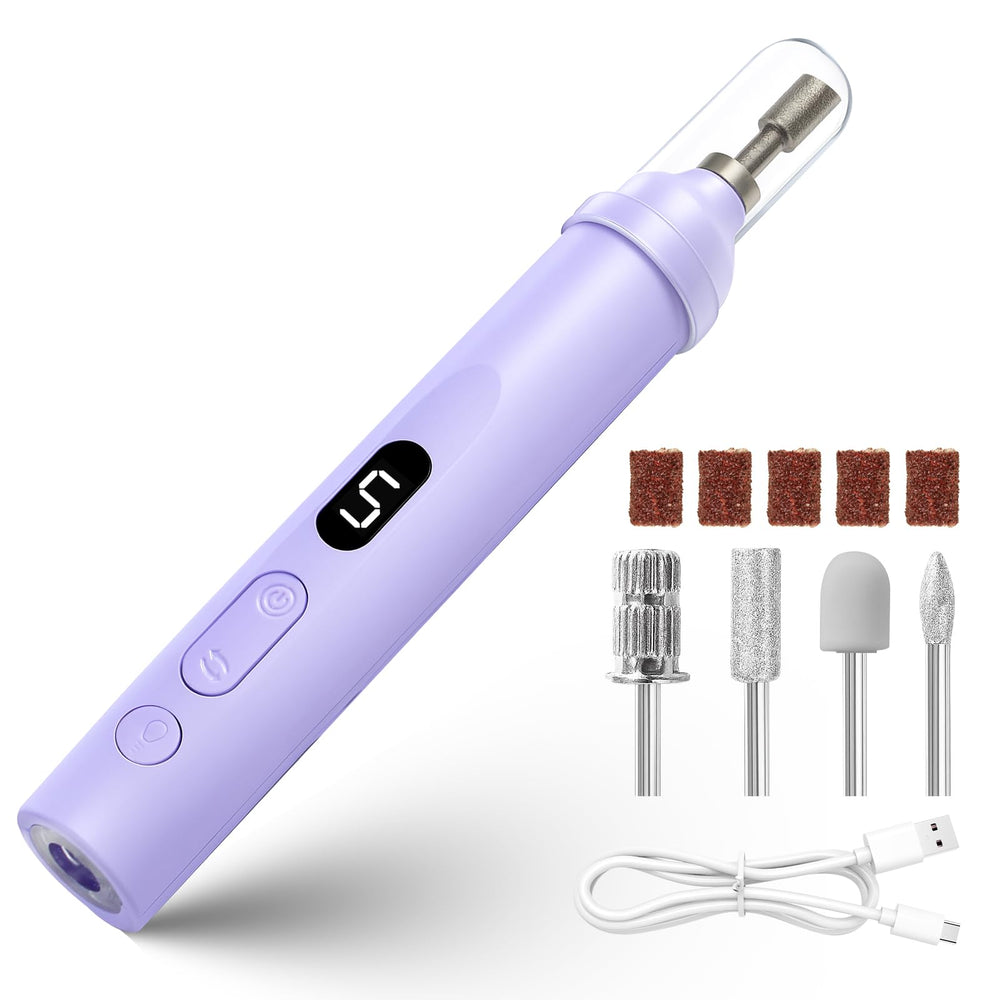 Droyek electric nail drill with LED light for precise at-home manicures