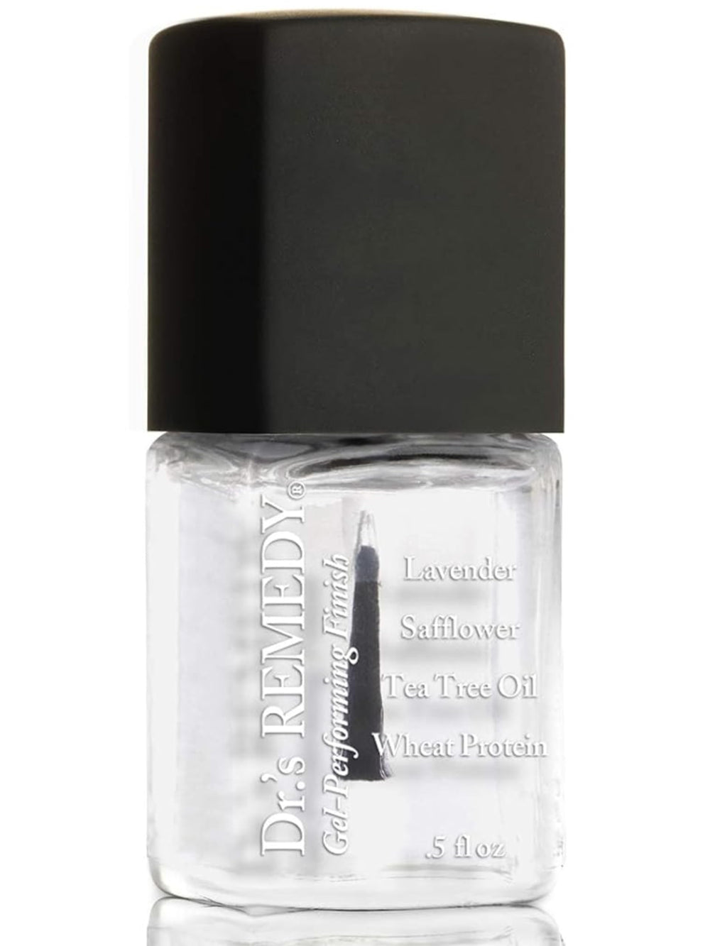 Dr.'s Remedy tratamiento de uñas, frasco calmante claro para brillo suave.