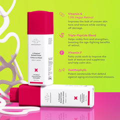 Ingredientes clave: retinol al 1% y Vitamina F para firmeza y calma.