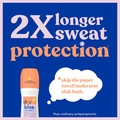 Dry Idea 2X longer sweat protection shown for all day dryness