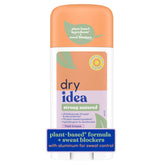 Dry Idea desodorante invisible, vista frontal, protección duradera sin residuos.