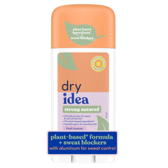 Dry Idea desodorante invisible, vista frontal, protección duradera sin residuos.