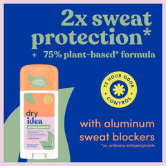 Dry Idea etiqueta 75% vegetal, ideal para piel sensible.