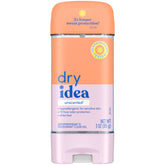 Dry Idea Gel Deodorant for Women unscented application keeps you dry without fragrance.