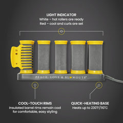 Drybar Roller Club creaseless clips hold sections without indenting hair.