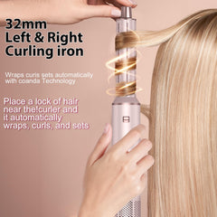 Dryhsip 5-in-1 hair styler pink side view with ergonomic grip