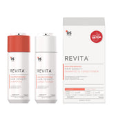DS Laboratories Revita shampoo bottle demonstrates a refreshing cleanse for fuller-looking hair.
