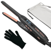 DSHOW small flat iron designed for short hair with slim plates for precise root styling.