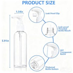 DTDNZKN BPA-free PET bottles provide safe, leak-resistant storage for toiletries.