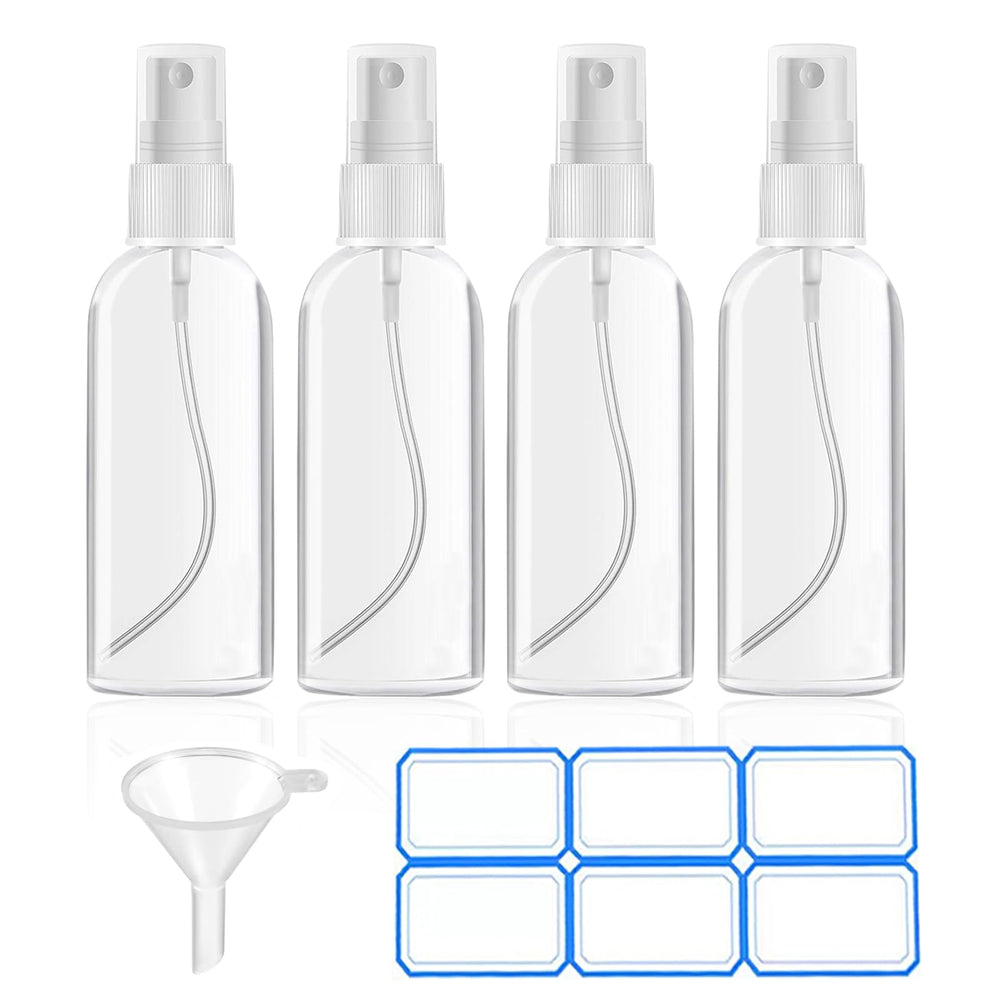 DTDNZKN mini spray bottle clear, travel-ready, four-pack for on-the-go use.