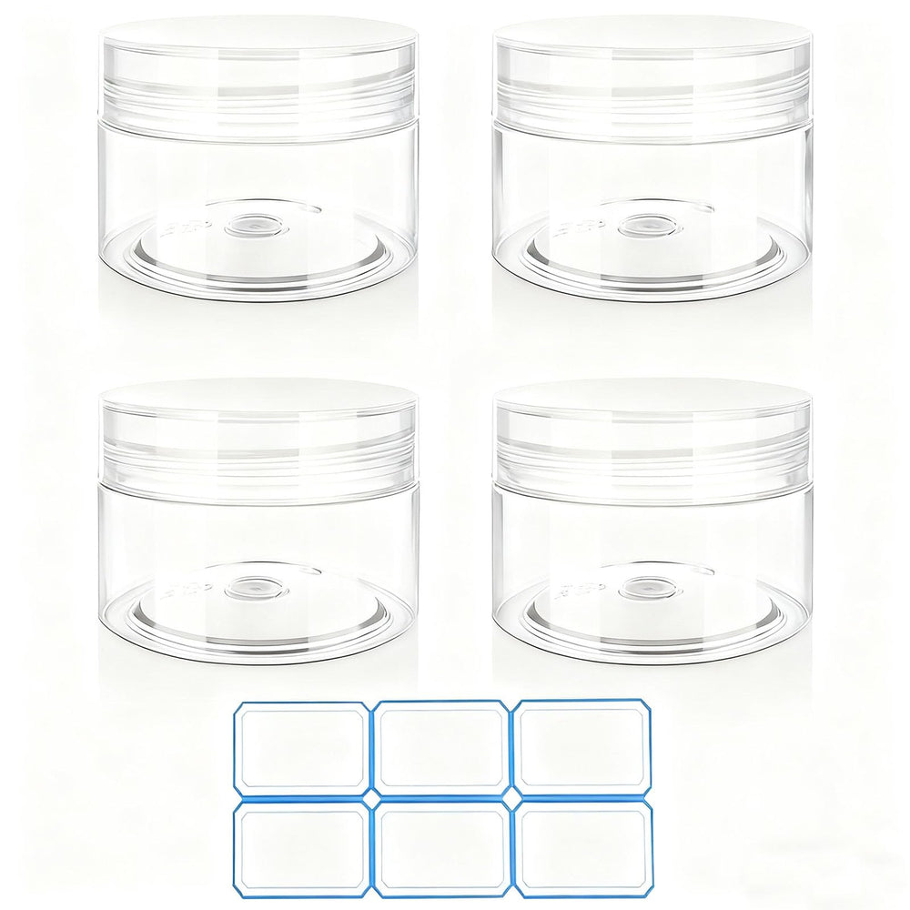 DTDNZKN 1oz clear travel container with labels for organized cream on the go