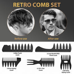 DUAIU double-sided teeth comb creates defined texture efficiently.