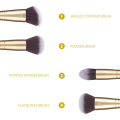 DUcare duo angle contour large powder brush for sculpted definition.