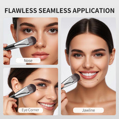 DUcare brush design highlights a firm flat head for precise blending