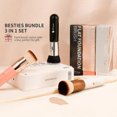 Close-up of DUcare dense-head flat-top brush for precise buffing.