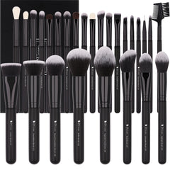 DUcare professional 27pc makeup brush set in black case for versatile makeup.