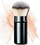 DUcare retractable airbrush kabuki brush cap keeps bristles clean during travel.