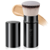 DUcare retractable kabuki brush with aluminum handle for seamless foundation application