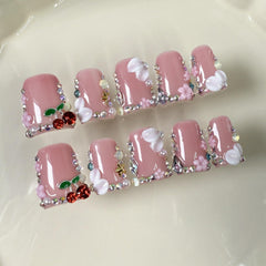 Duck Press on Nails destaca la perla para un acento sofisticado.