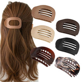 Duckbill Hair Clip with simple flat design grips securely without slipping.