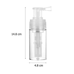 Duehut 110ml bottle shows a transparent body for easy powder visibility.