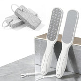DUIJINYU foot scrubber set with two scrubbers and two pumice stones for versatile foot care