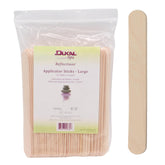 Dukal large wooden wax sticks pack-100 with a smooth grip for even coverage.