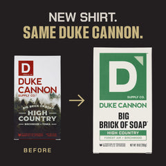 Duke Cannon: espuma cremosa en barra grande para ducha suave y eficaz.