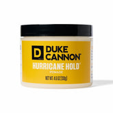 Duke Cannon Hurricane Hold Pomade frasco de 4.6 oz ofrece control duradero sin brillo.
