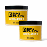 Duke Cannon News Anchor Hurricane Hold Pomade bottle front view for strong all-day hold.